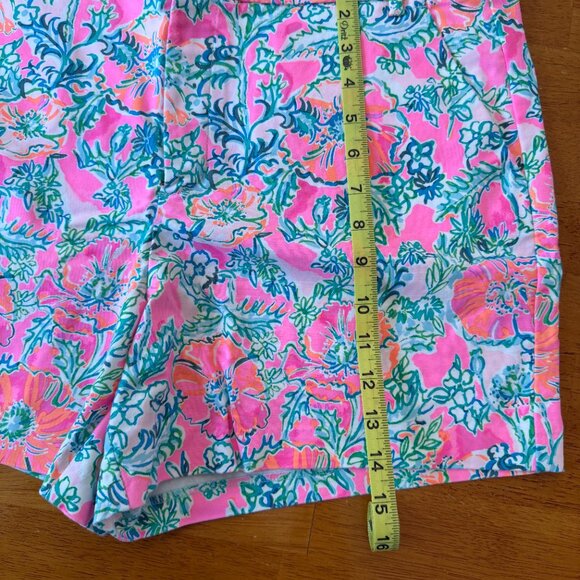 Lilly Pulitzer Soleil Pink Perfect Poppy 5" Gretchen High Rise Stretch Short, 14 - Picture 6 of 7